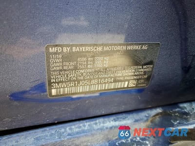 Zdjęcie 12 z 12 samochodu: 2020 BMW 330I VIN:3MW5R1J05L8B16494 - miniatura