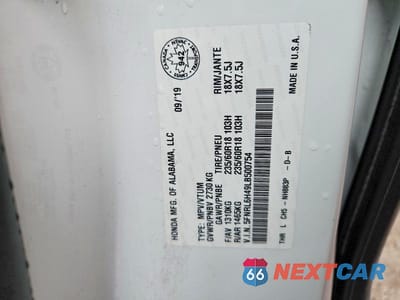 Zdjęcie 13 z 13 samochodu: 2020 HONDA ODYSSEY EX VIN:5FNRL6H49LB500754 - miniatura