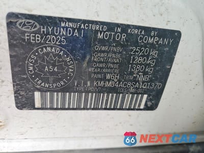 Zdjęcie 12 z 12 samochodu: 2025 HYUNDAI IONIQ 6 SEL VIN:KMHM34AC8SA101370 - miniatura