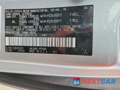 Zdjęcie 13 z 13 samochodu: 2024 TOYOTA SIENNA XLE 8-PASSENGER VIN:5TDYRKEC6RS215318 - miniatura