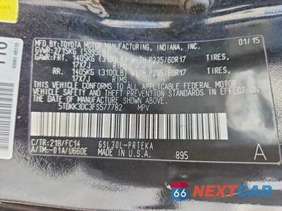 Zdjęcie 13 z 13 samochodu: 2015 TOYOTA SIENNA LE VIN:5TDKK3DC3FS577782 - miniatura