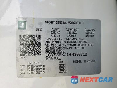 Zdjęcie 13 z 13 samochodu: 2017 CADILLAC ESCALADE LUXURY VIN:1GYS3BKJ1HR366312 - miniatura