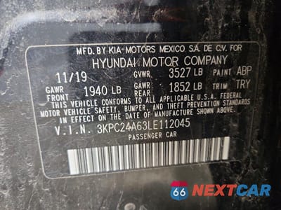 Zdjęcie 13 z 13 samochodu: 2020 HYUNDAI ACCENT SEL VIN:3KPC24A63LE112045 - miniatura