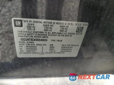 Zdjęcie 13 z 13 samochodu: 2014 CHEVROLET SILVERADO K1500 HIGH COUNTRY VIN:3GCUKTECXEG549224 - miniatura