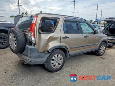 Trzecie zdjęcie samochodu z tyłu: 2006 HONDA CR-V EX VIN:SHSRD78866U409430 - miniatura