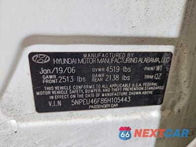 Zdjęcie 12 z 12 samochodu: 2006 HYUNDAI SONATA GLS V6 VIN:5NPEU46F86H105443 - miniatura
