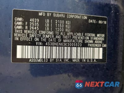 Zdjęcie 13 z 13 samochodu: 2019 SUBARU LEGACY 3.6R LIMITED VIN:4S3BNEN63K3005523 - miniatura