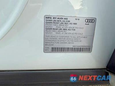 Zdjęcie 10 z 10 samochodu: 2019 AUDI E-TRON PRESTIGE VIN:WA1VAAGE9KB023322 - miniatura