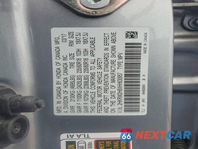 Zdjęcie 13 z 13 samochodu: 2017 HONDA CR-V EXL VIN:2HKRW2H8XHH630957 - miniatura