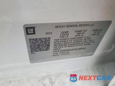 Zdjęcie 12 z 12 samochodu: 2019 CHEVROLET SONIC VIN:1G1JG6SB1K4128091 - miniatura