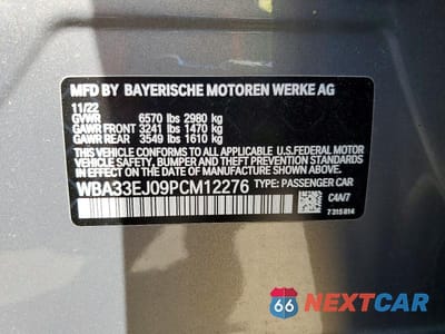 Zdjęcie 12 z 12 samochodu: 2023 BMW 760 XI VIN:WBA33EJ09PCM12276 - miniatura
