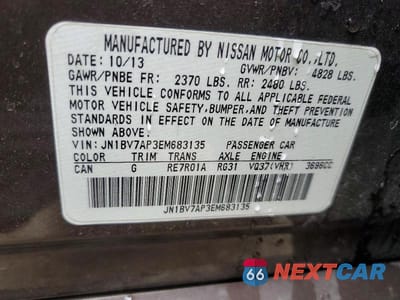 Zdjęcie 13 z 13 samochodu: 2014 INFINITI Q50 SPORT VIN:JN1BV7AP3EM683135 - miniatura