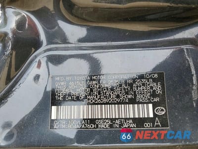 Zdjęcie 12 z 12 samochodu: 2009 LEXUS IS 250 VIN:JTHCK262892029774 - miniatura