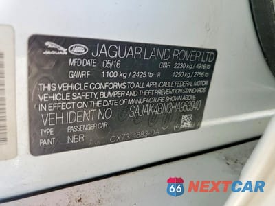 Zdjęcie 12 z 12 samochodu: 2017 JAGUAR XE PRESTIGE VIN:SAJAK4BN3HA953940 - miniatura