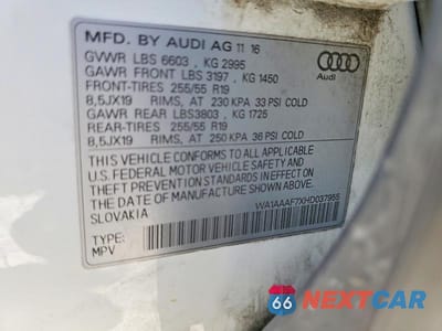 Zdjęcie 13 z 13 samochodu: 2017 AUDI Q7 PREMIUM VIN:WA1AAAF7XHD037955 - miniatura