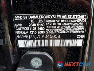 Zdjęcie 12 z 12 samochodu: 2005 MERCEDES-BENZ CL 55 AMG VIN:WDBPJ74J25A045058 - miniatura