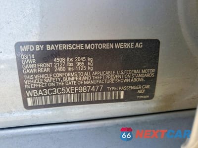 Zdjęcie 12 z 12 samochodu: 2014 BMW 320 I XDRIVE VIN:WBA3C3C5XEF987477 - miniatura
