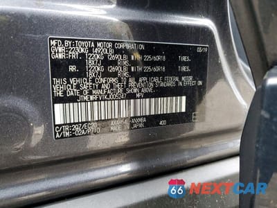 Zdjęcie 13 z 13 samochodu: 2019 TOYOTA RAV4 HYBRID XSE VIN:JTMEWRFV1KJ005247 - miniatura