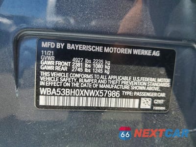 Zdjęcie 12 z 12 samochodu: 2022 BMW 530 I VIN:WBA53BH0XNWX57986 - miniatura