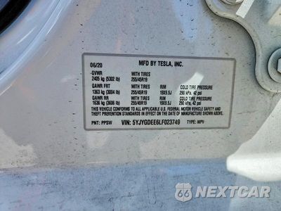 Zdjęcie 12 z 12 samochodu: 2020 TESLA MODEL Y VIN:5YJYGDEE6LF023749 - miniatura