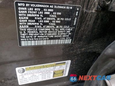 Zdjęcie 12 z 12 samochodu: 2016 VOLKSWAGEN TOUAREG SPORT VIN:WVGEF9BP6GD012879 - miniatura