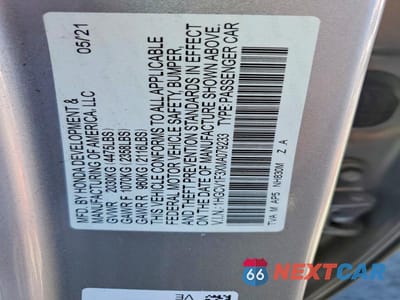 Zdjęcie 12 z 12 samochodu: 2021 HONDA ACCORD SPORT VIN:1HGCV1F3XMA079233 - miniatura