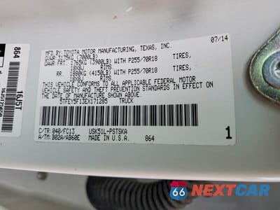 Zdjęcie 12 z 12 samochodu: 2014 TOYOTA TUNDRA CREWMAX SR5 VIN:5TFEY5F13EX171285 - miniatura