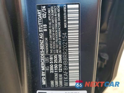 Zdjęcie 13 z 13 samochodu: 2024 MERCEDES-BENZ C 43 AMG VIN:W1KAF8HB8RR202154 - miniatura