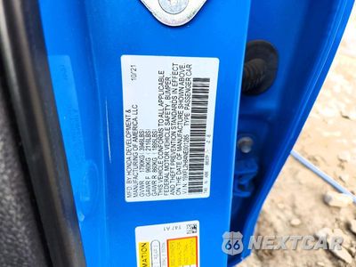 Zdjęcie 12 z 12 samochodu: 2022 HONDA CIVIC SPORT VIN:19XFL2H84NE001285 - miniatura