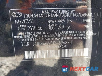 Zdjęcie 13 z 13 samochodu: 2018 HYUNDAI SONATA SPORT VIN:5NPE34AF1JH696850 - miniatura