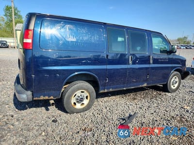 Trzecie zdjęcie samochodu z tyłu: 2014 GMC SAVANA G3500 VIN:1GTZ7TCG0E1190719 - miniatura