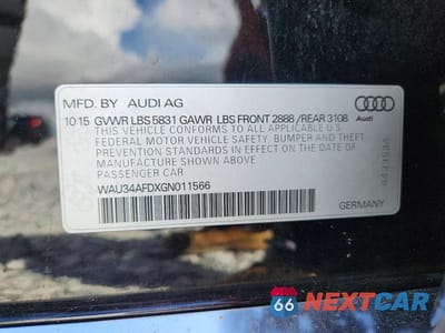 Zdjęcie 12 z 12 samochodu: 2016 AUDI A8 L QUATTRO VIN:WAU34AFDXGN011566 - miniatura