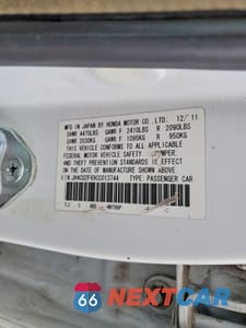 Zdjęcie 12 z 12 samochodu: 2012 ACURA TSX TECH VIN:JH4CU2F69CC013744 - miniatura