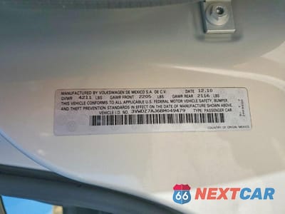 Zdjęcie 13 z 13 samochodu: 2011 VOLKSWAGEN JETTA SE VIN:3VWDZ7AJ6BM049479 - miniatura