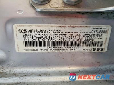 Zdjęcie 12 z 12 samochodu: 2004 MITSUBISHI LANCER RALLIART VIN:JA3AD69F14U014568 - miniatura