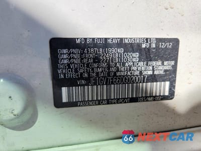 Zdjęcie 13 z 13 samochodu: 2013 SUBARU IMPREZA WRX VIN:JF1GV7F66DG020017 - miniatura
