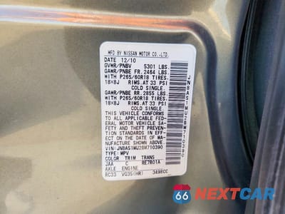 Zdjęcie 13 z 13 samochodu: 2011 INFINITI FX35 BASE VIN:JN8AS1MU2BM710390 - miniatura