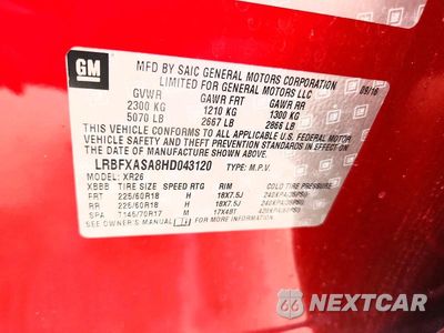 Zdjęcie 13 z 13 samochodu: 2017 BUICK ENVISION PREFERRED VIN:LRBFXASA8HD043120 - miniatura