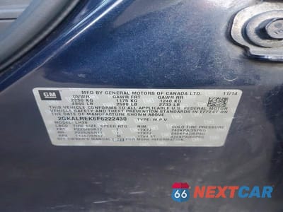Zdjęcie 12 z 12 samochodu: 2015 GMC TERRAIN SLE VIN:2GKALREK6F6222430 - miniatura