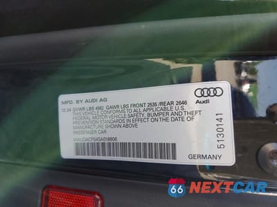 Zdjęcie 13 z 13 samochodu: 2025 AUDI A5 PREMIUM 45 VIN:WAUDACF54SA018806 - miniatura
