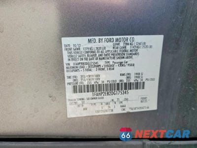 Zdjęcie 12 z 12 samochodu: 2013 FORD TAURUS SEL VIN:1FAHP2E82DG175345 - miniatura