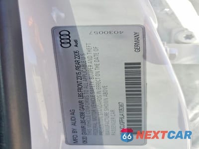 Zdjęcie 12 z 12 samochodu: 2020 AUDI A3 PREMIUM PLUS VIN:WAUCUGFF6LA105367 - miniatura