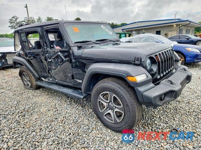 Czwarte zdjęcie samochodu z boku: 2021 JEEP WRANGLER UNLIMITED SPORT VIN:1C4HJXDN0MW638119 - miniatura