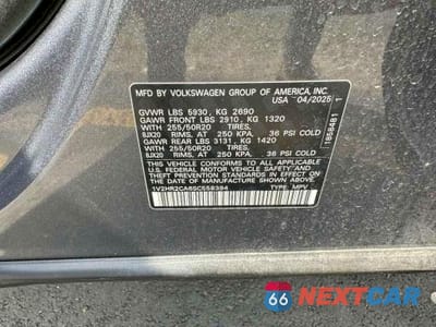 Zdjęcie 10 z 10 samochodu: 2025 VOLKSWAGEN ATLAS SE VIN:1V2HR2CA6SC558394 - miniatura