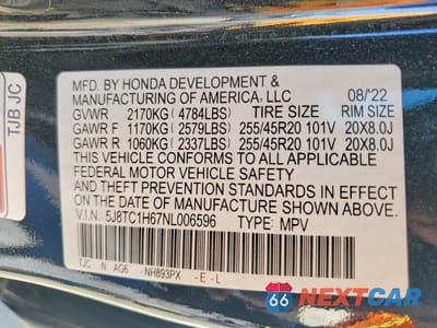 Zdjęcie 13 z 13 samochodu: 2022 ACURA RDX A-SPEC VIN:5J8TC1H67NL006596 - miniatura