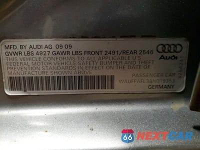 Zdjęcie 12 z 12 samochodu: 2010 AUDI A4 PREMIUM PLUS VIN:WAUFFAFL3AN019353 - miniatura
