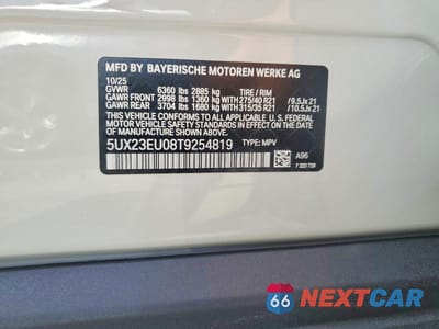 Zdjęcie 12 z 12 samochodu: 2026 BMW X5 XDRIVE40I VIN:5UX23EU08T9254819 - miniatura