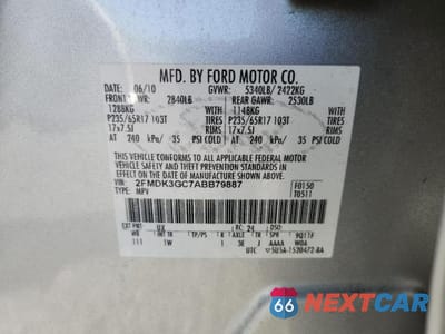 Zdjęcie 13 z 13 samochodu: 2010 FORD EDGE SE VIN:2FMDK3GC7ABB79887 - miniatura