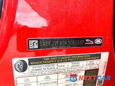Zdjęcie 12 z 12 samochodu: 2019 JAGUAR E-PACE S VIN:SADFJ2FX0K1Z62517 - miniatura
