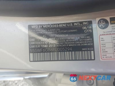 Zdjęcie 12 z 12 samochodu: 2015 MERCEDES-BENZ C 400 4MATIC VIN:55SWF6GB6FU005294 - miniatura